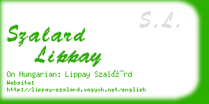 szalard lippay business card